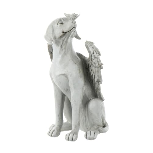 MOTHNUR Resin Hundememorial Grabstein mit Engelstatue Wetterfester Tiergedenkstein für Garten Langlebiger Tribut Andenken UV beständig Liebevolles Erinnerungsstück für Hundeliebhaber und von MOTHNUR