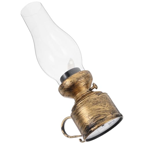 MOTHNUR Retro Elektronische Kerosinlampe Vintage Tischdekoration Batteriebetrieben Flammenlos Wackelnd Elegante Petroleumlampe für Neujahrsfest Innenräume MOTHNUR Retro Elektronische Kerosinlampe Vintage Tischdekoration Batteriebetrieben Flammenlos Wackelnd Elegante Petroleumlampe für Neujahrsfest Innenräume von MOTHNUR