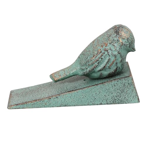 MOTHNUR Retro Gusseisen Türkeil mit Vogel motiv Dekorativer Türstopper für Innen Außentüren Rostbeständig Einfacher Einbau für Wohnräume und Patio Hellgrün MOTHNUR Retro Gusseisen Türkeil mit Vogel motiv Dekorativer Türstopper für Innen Außentüren Rostbeständig Einfacher Einbau für Wohnräume und Patio Hellgrün von MOTHNUR