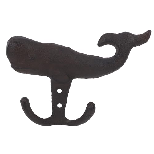 MOTHNUR Rustikaler Wal wandhaken aus Gusseisen Dekorativer Schlüssel Handtuchhalter Vielseitiger Türhaken für Flur Bad Schlafzimmer Praktisch für Jacken Taschen und Mäntel von MOTHNUR