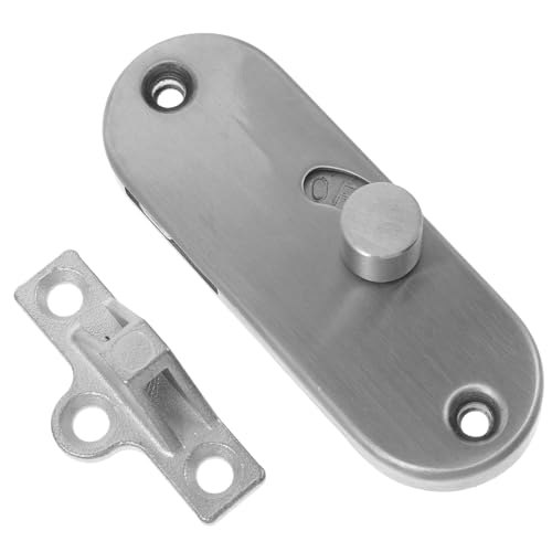 MOTHNUR Schiebetürschloss aus Rostfreiem Stahl Langlebiger Privacy Riegel mit Schrauben Einfach zu Montierender Türverschluss für Scheunen Garagen Innentüren Sicherer und Zuverlässiger von MOTHNUR