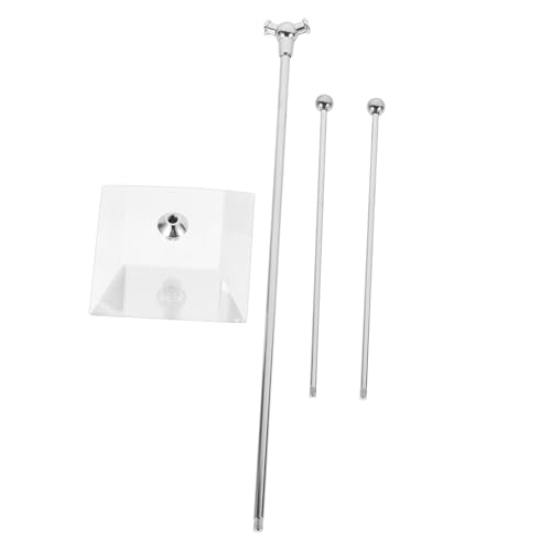 MOTHNUR Stabiler Metall Kristall flaggenhalter für Schreibtisch Kompakter Schwerer Standfuß für Kleine Tischflaggen für Bürodekoration und Konferenzräume Langlebig und Platzsparend von MOTHNUR