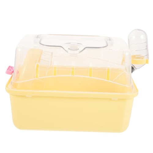 MOTHNUR Transparenter Kleintierkäfig mit Rundum Dach Tragbare Hamsterbox für Zwerghamster und Mäuse Sicherer Outdoor transportkäfig mit Trinkflasche für Kleine Haustiere Unterwegs von MOTHNUR