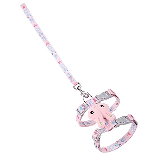 MOTHNUR Verstellbare Katzenleine für Kleine Katzen Robustem Material mit Rutschfestem Griff Ausbruchsicheres Geschirr in Rosa für Sichere Haustierkontrolle und Komfortables Spaziergehen von MOTHNUR