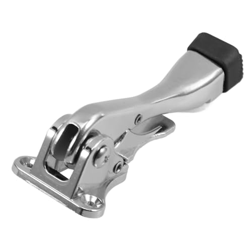 MOTHNUR Verstellbarer Türstopper Kickdown aus Langlebigem Zinklegierung in Silber Unsichtbarer Türhalter für Zuhause und Büro Rutschfester Türbremsen Stopper Geeignet für Verschiedene von MOTHNUR