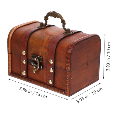 MOTHNUR Vintage Holztruhe Schmuckkästchen mit Schloss Multifunktionale Aufbewahrungsbox für Schmuck Kostbarkeiten Ringe Ohrringe Dekorative Retro Schatzkiste aus Stabilem Holz MOTHNUR Vintage Holztruhe Schmuckkästchen mit Schloss Multifunktionale Aufbewahrungsbox für Schmuck Kostbarkeiten Ringe Ohrringe Dekorative Retro Schatzkiste aus Stabilem Holz von MOTHNUR