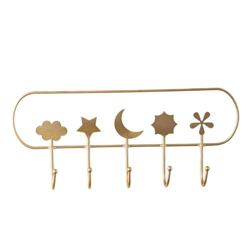 MOTHNUR Wandmontierter Garderobenhaken aus Metall Goldfarben Robuster Wandhaken für Kleidung Hüte und Taschen Platzsparender Wandaufhänger für Schlafzimmer Bad Küche und Flur MOTHNUR Wandmontierter Garderobenhaken aus Metall Goldfarben Robuster Wandhaken für Kleidung Hüte und Taschen Platzsparender Wandaufhänger für Schlafzimmer Bad Küche und Flur von MOTHNUR