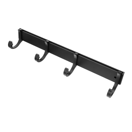 MOTHNUR Wandmontierter Garderobenhaken aus Robustem Aluminium mit Haken Selbstklebend und Bohrbar Multifunktionale Handtuch und Mantelhalterung für Küche Bad und Flur von MOTHNUR