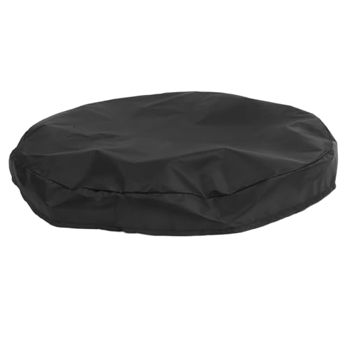 MOTHNUR Wasserdichte Runde Feuerstellenabdeckung aus Oxford gewebe Robuste Winddichte Feuerkorb Tischabdeckung mit Kordelzug Faltbar und Tragbar für Outdoor grill und Terrasse Ø Schwarz von MOTHNUR