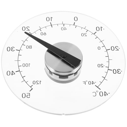 MOTHNUR Wasserdichtes Raumthermometer mit Selbstklebendem Fensterfühler Analoges Innen-außenthermometer für Babyzimmer Sauna Gewächshaus und Vielseitige Temperaturanzeige von MOTHNUR