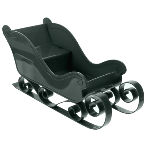 MOTHNUR Weihnachtlicher Schlitten Dekoration Desktop Ornament Dunkelgrün Detailreich Stabile Standfläche Festliche Tischdeko für Weihnachtsfeier und Zuhause von MOTHNUR