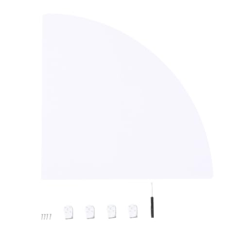 MOTHNUR Weißes Dreieckiges Wandregal Fan-Form Wandmontage Eckregal Platzsparend für Küche Schlafzimmer Badezimmer Multifunktional Langlebig von MOTHNUR