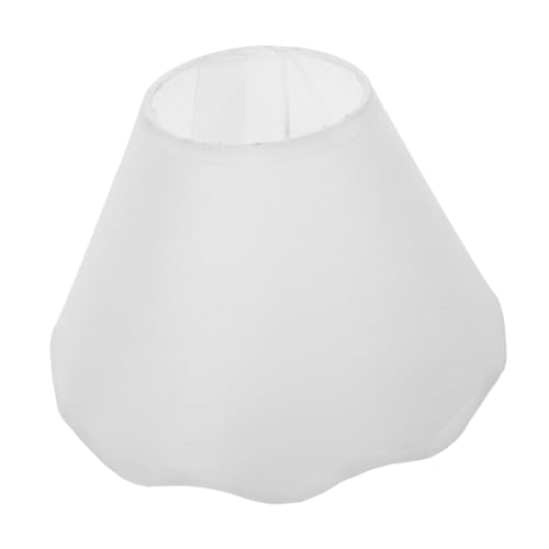 MOTHNUR Wellenförmiger Stoff Lampenschirm Weiß Ersatz Lampenabdeckung für Tisch und Stehlampe Sanftes Licht Dekorativer Lampenschirm Einfach zu Montieren von MOTHNUR