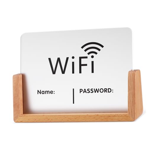 MOTHNUR Wifi Schild mit Stabilem Buchenholzständer Kompakte Tischplatte Stilvolle Wifi Passwort Anzeige für Restaurant Hotel Büro Gästezimmer Dekor MOTHNUR Wifi Schild mit Stabilem Buchenholzständer Kompakte Tischplatte Stilvolle Wifi Passwort Anzeige für Restaurant Hotel Büro Gästezimmer Dekor von MOTHNUR