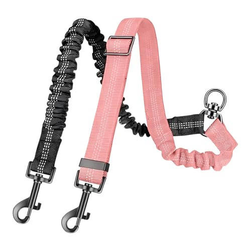 MOTIBACK Doppelte Hundeleine, Doppelleine Für 2 Hunde, Kein Verheddern 360° Drehbarer Splitter, Verstellbare Stoßdämpfende Bungee-reflektierende Leine für Hunde klein、mittlere、große Lauftraining (B) MOTIBACK Doppelte Hundeleine, Doppelleine Für 2 Hunde, Kein Verheddern 360° Drehbarer Splitter, Verstellbare Stoßdämpfende Bungee-reflektierende Leine für Hunde klein、mittlere、große Lauftraining (B) von MOTIBACK