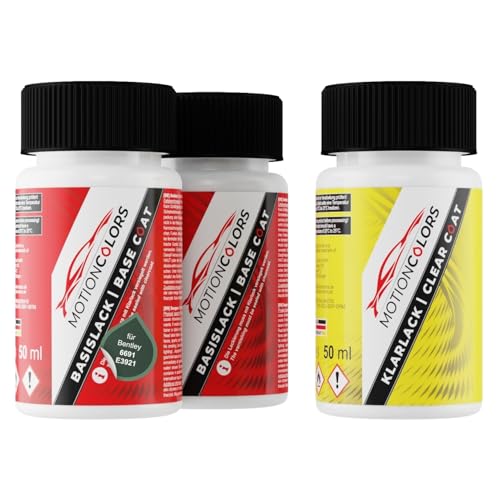 MOTIONCOLORS Blower Green 6691 / E3921 für Bentley Autolack Lackstift Set Grundlack Basislack Klarlack je 50ml MOTIONCOLORS Blower Green 6691 / E3921 für Bentley Autolack Lackstift Set Grundlack Basislack Klarlack je 50ml von MOTIONCOLORS