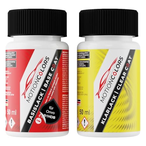 MOTIONCOLORS Deep Black Metallic B1HDB für Onvo Autolack Lackstift Set Basislack und Klarlack je 50ml MOTIONCOLORS Deep Black Metallic B1HDB für Onvo Autolack Lackstift Set Basislack und Klarlack je 50ml von MOTIONCOLORS
