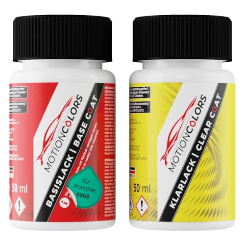 MOTIONCOLORS Hellgrün 6868 für Porsche Autolack Lackstift Set Basislack und Klarlack je 50ml MOTIONCOLORS Hellgrün 6868 für Porsche Autolack Lackstift Set Basislack und Klarlack je 50ml von MOTIONCOLORS
