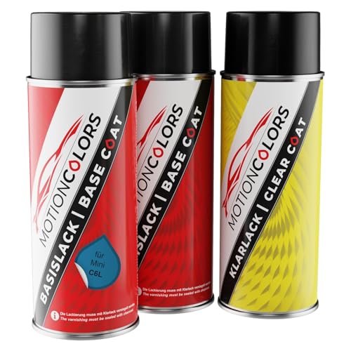 MOTIONCOLORS Icy Sunshine Blue Metallic C6L für Mini Autolack Sprühdosen Set Grundlack Basislack Klarlack Spraydose 400ml MOTIONCOLORS Icy Sunshine Blue Metallic C6L für Mini Autolack Sprühdosen Set Grundlack Basislack Klarlack Spraydose 400ml von MOTIONCOLORS