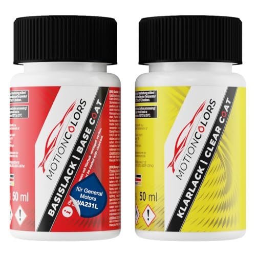 MOTIONCOLORS Kingfisher Tint Metallic 1 WA231L für General Motors Autolack Lackstift Set Basislack und Klarlack je 50ml MOTIONCOLORS Kingfisher Tint Metallic 1 WA231L für General Motors Autolack Lackstift Set Basislack und Klarlack je 50ml von MOTIONCOLORS