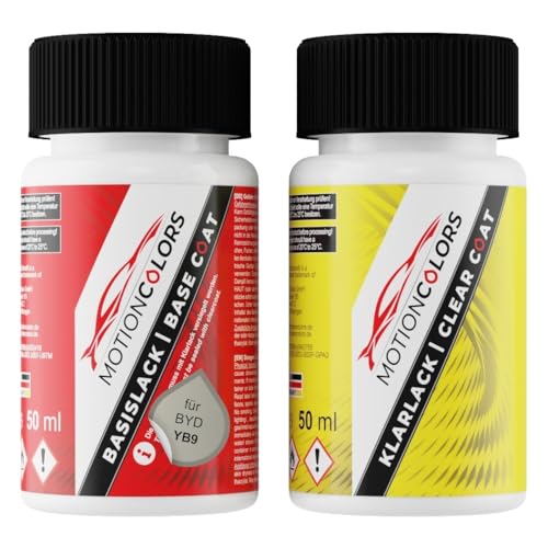 MOTIONCOLORS Nuan Se Yan Cha Metallic YB9 für BYD Autolack Lackstift Set Basislack und Klarlack je 50ml MOTIONCOLORS Nuan Se Yan Cha Metallic YB9 für BYD Autolack Lackstift Set Basislack und Klarlack je 50ml von MOTIONCOLORS
