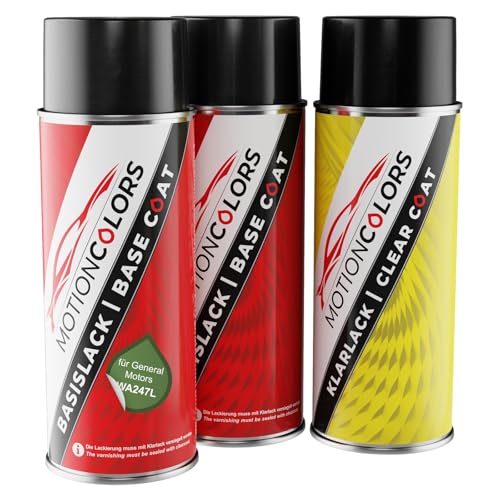 MOTIONCOLORS Roswell Metallic 1 WA247L für General Motors Autolack Sprühdosen Set Grundlack Basislack Klarlack Spraydose 400ml MOTIONCOLORS Roswell Metallic 1 WA247L für General Motors Autolack Sprühdosen Set Grundlack Basislack Klarlack Spraydose 400ml von MOTIONCOLORS