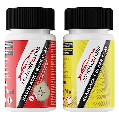 MOTIONCOLORS Safari Green Metallic/Safarigrün Metallic 464 für Volvo Autolack Lackstift Set Basislack und Klarlack je 50ml MOTIONCOLORS Safari Green Metallic/Safarigrün Metallic 464 für Volvo Autolack Lackstift Set Basislack und Klarlack je 50ml von MOTIONCOLORS