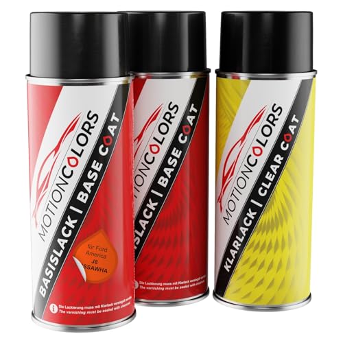 MOTIONCOLORS Tangier Orange 2 J8 / GSSAWHA für Ford America Autolack Sprühdosen Set Grundlack Basislack Klarlack Spraydose 400ml MOTIONCOLORS Tangier Orange 2 J8 / GSSAWHA für Ford America Autolack Sprühdosen Set Grundlack Basislack Klarlack Spraydose 400ml von MOTIONCOLORS