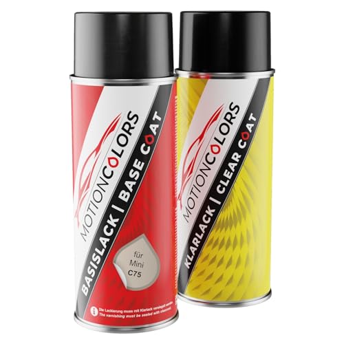 MOTIONCOLORS Vibrant Silver C75 für Mini Autolack Sprühdosen Set Basislack Klarlack Spraydose 400ml MOTIONCOLORS Vibrant Silver C75 für Mini Autolack Sprühdosen Set Basislack Klarlack Spraydose 400ml von MOTIONCOLORS