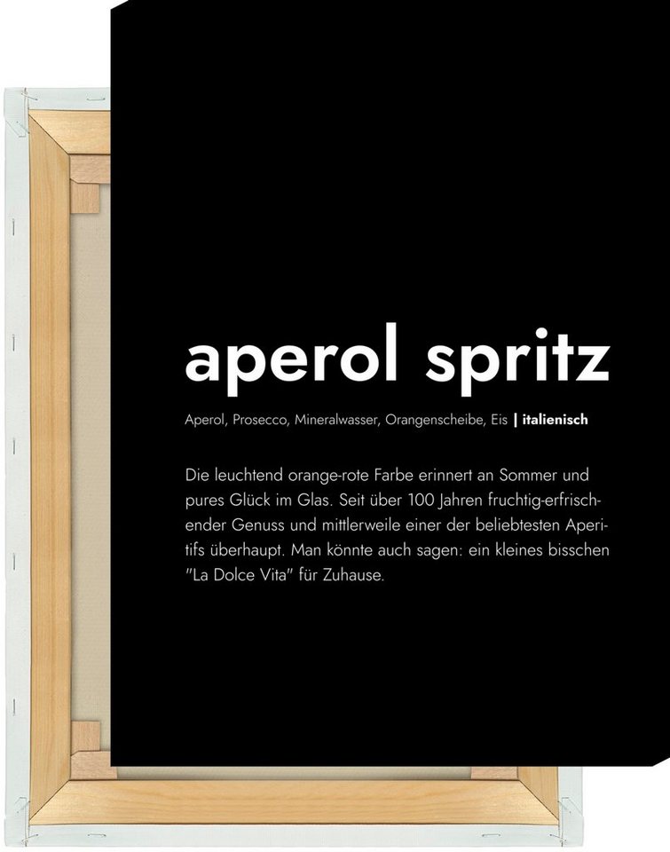 MOTIVISSO Leinwandbild Aperol Spritz - Definition von MOTIVISSO