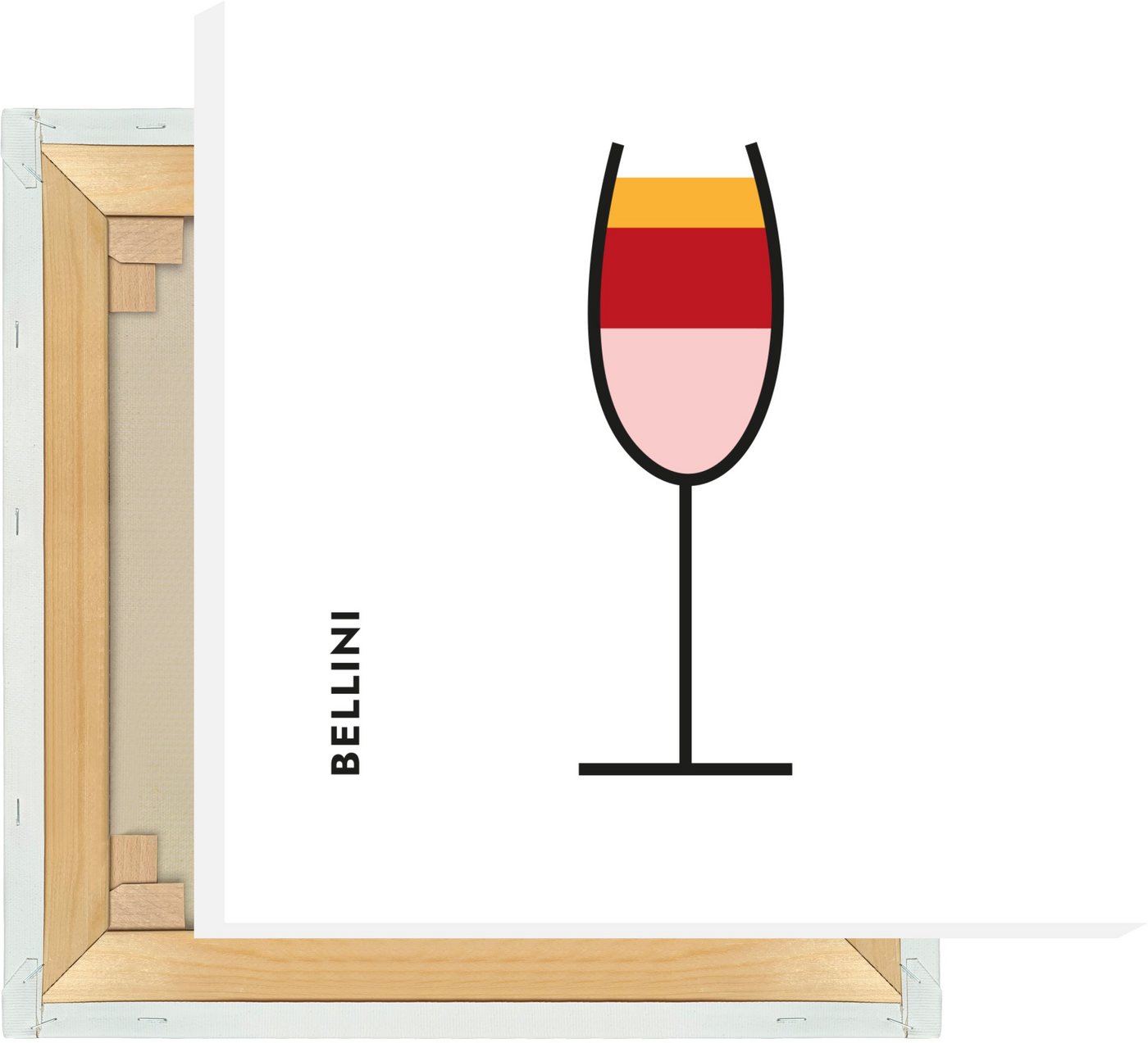 MOTIVISSO Leinwandbild Bellini im Glas (Bauhaus-Style) von MOTIVISSO