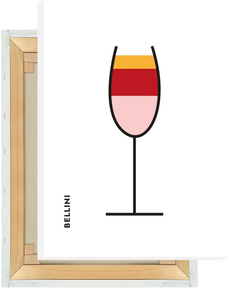 MOTIVISSO Leinwandbild Bellini im Glas (Bauhaus-Style) von MOTIVISSO