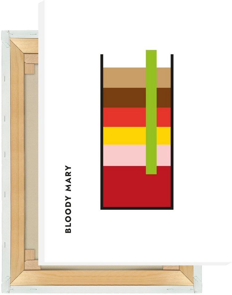 MOTIVISSO Leinwandbild Bloody Mary im Glas (Bauhaus-Style) von MOTIVISSO