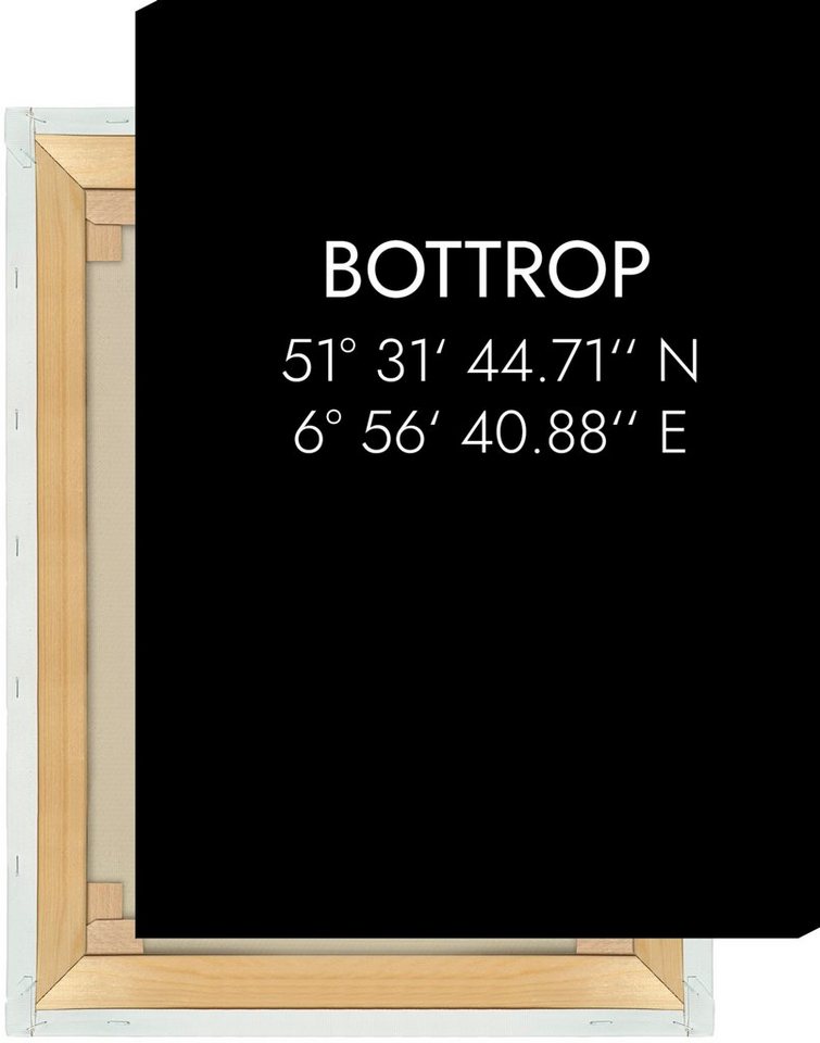 MOTIVISSO Leinwandbild Bottrop Koordinaten #1 von MOTIVISSO