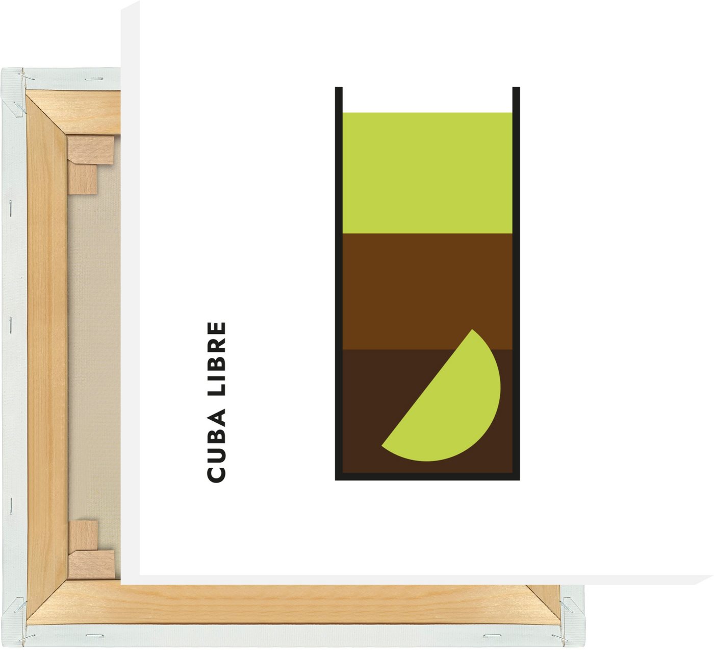 MOTIVISSO Leinwandbild Cuba Libre im Glas (Bauhaus-Style) von MOTIVISSO