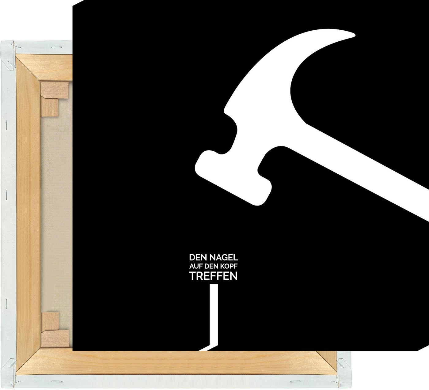 MOTIVISSO Leinwandbild Den Nagel auf den Kopf treffen von MOTIVISSO