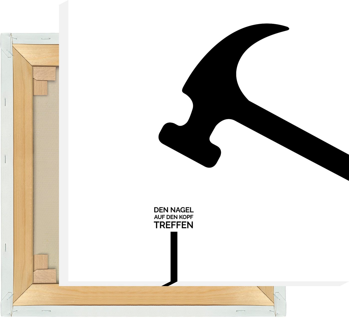 MOTIVISSO Leinwandbild Den Nagel auf den Kopf treffen von MOTIVISSO