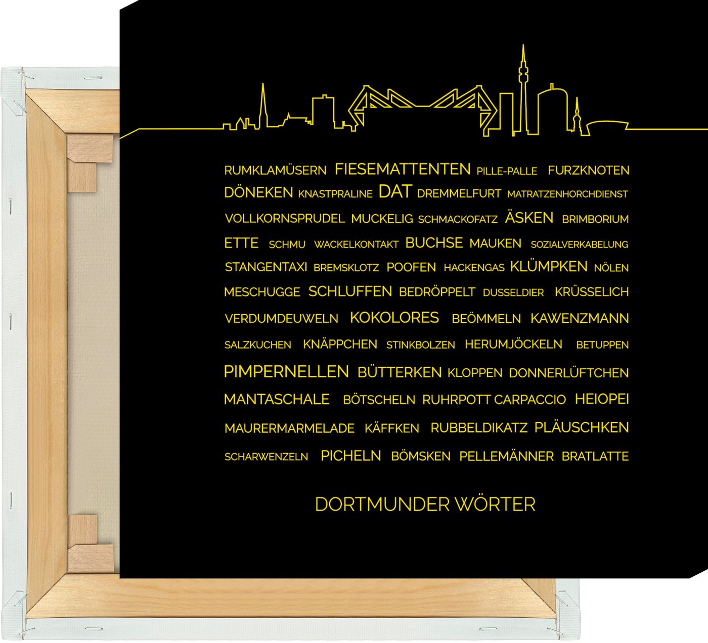 MOTIVISSO Leinwandbild Dortmunder Wörter #1 von MOTIVISSO