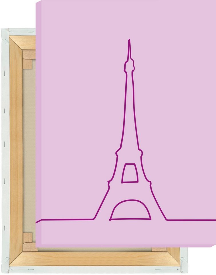 MOTIVISSO Leinwandbild Emily in Paris - Eiffelturm von MOTIVISSO