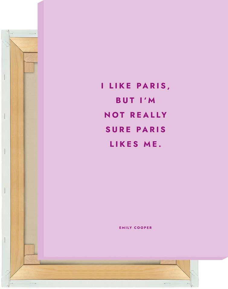 MOTIVISSO Leinwandbild Emily in Paris - I Like Paris von MOTIVISSO