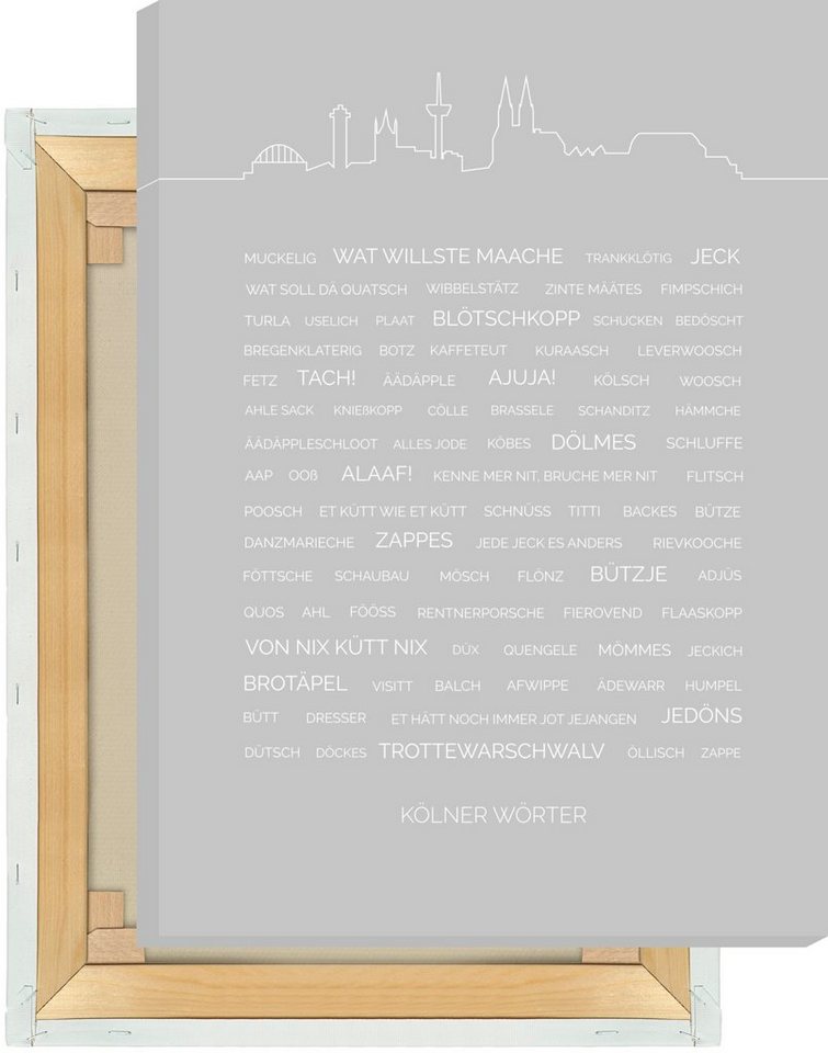 MOTIVISSO Leinwandbild Kölner Wörter #1 von MOTIVISSO