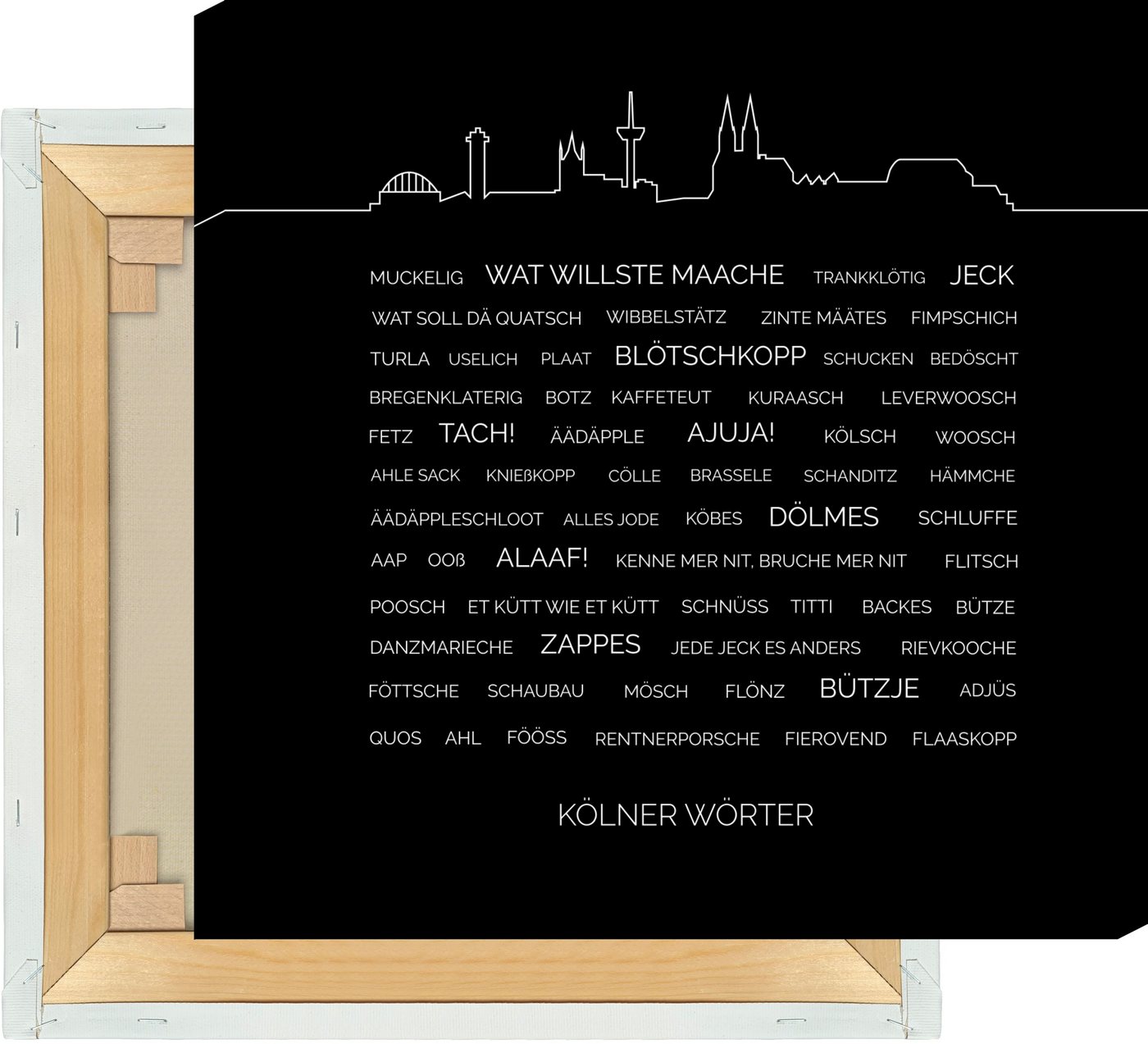 MOTIVISSO Leinwandbild Kölner Wörter #1 von MOTIVISSO