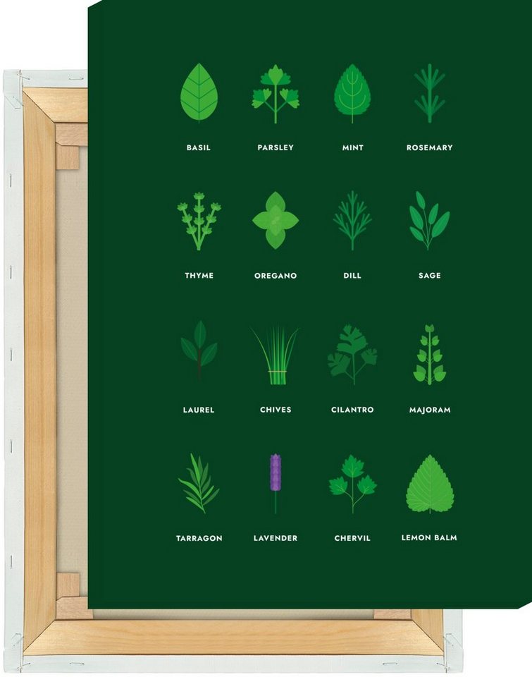 MOTIVISSO Leinwandbild Kräuter - Übersicht von MOTIVISSO