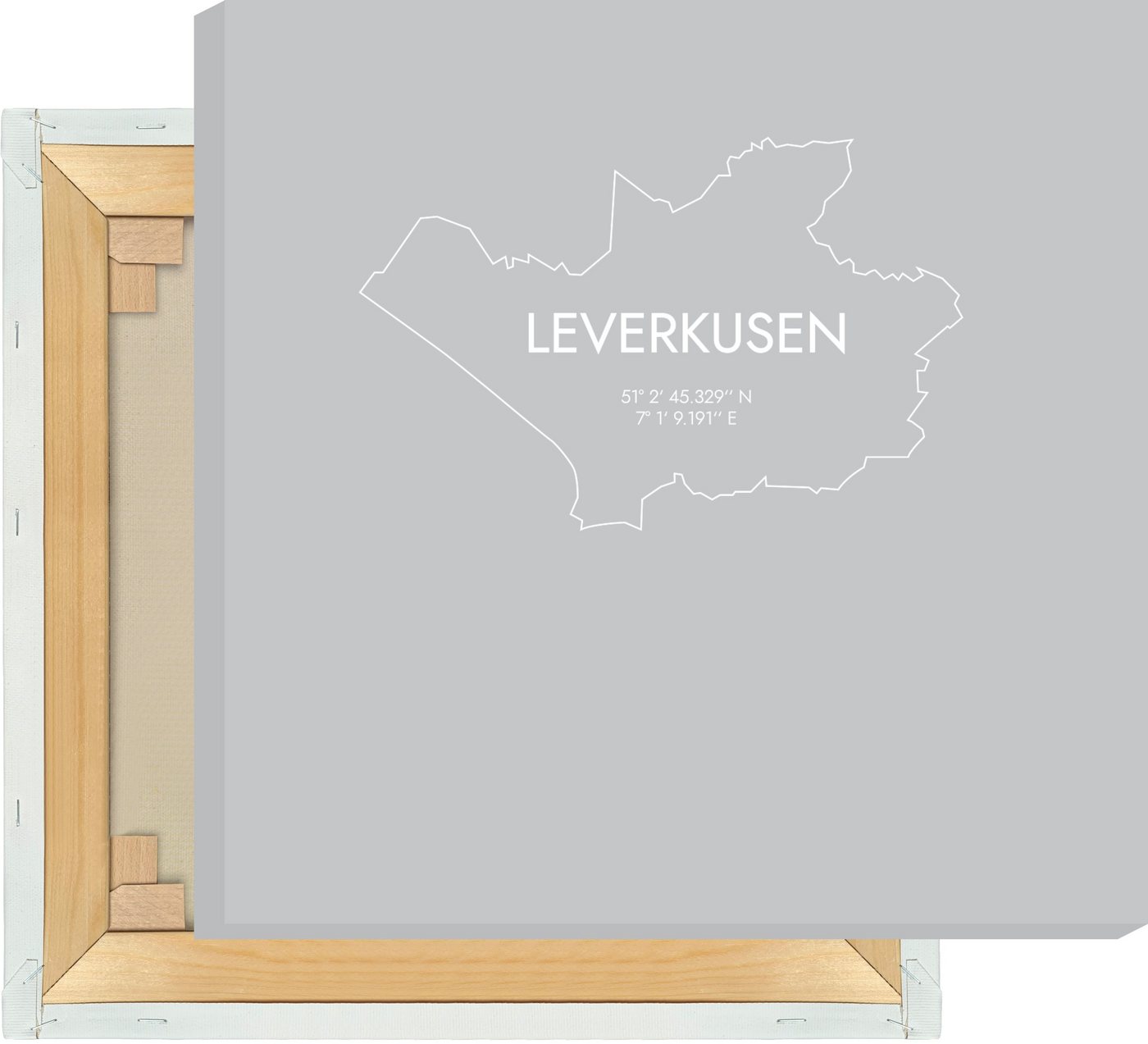 MOTIVISSO Leinwandbild Leverkusen Koordinaten #7 von MOTIVISSO