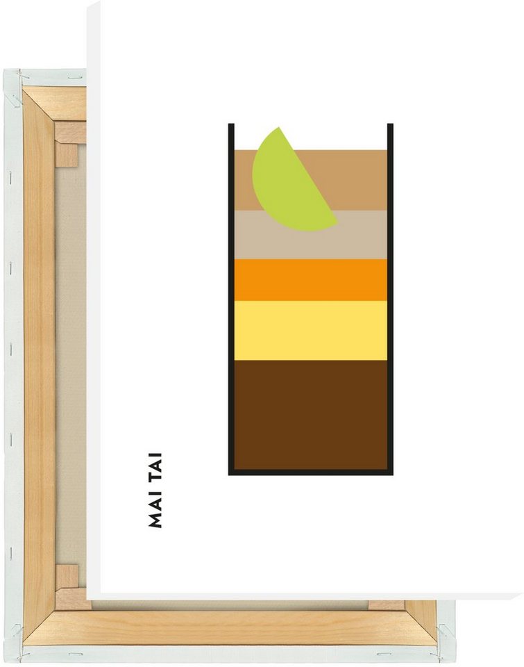 MOTIVISSO Leinwandbild Mai Tai im Glas (Bauhaus-Style) von MOTIVISSO