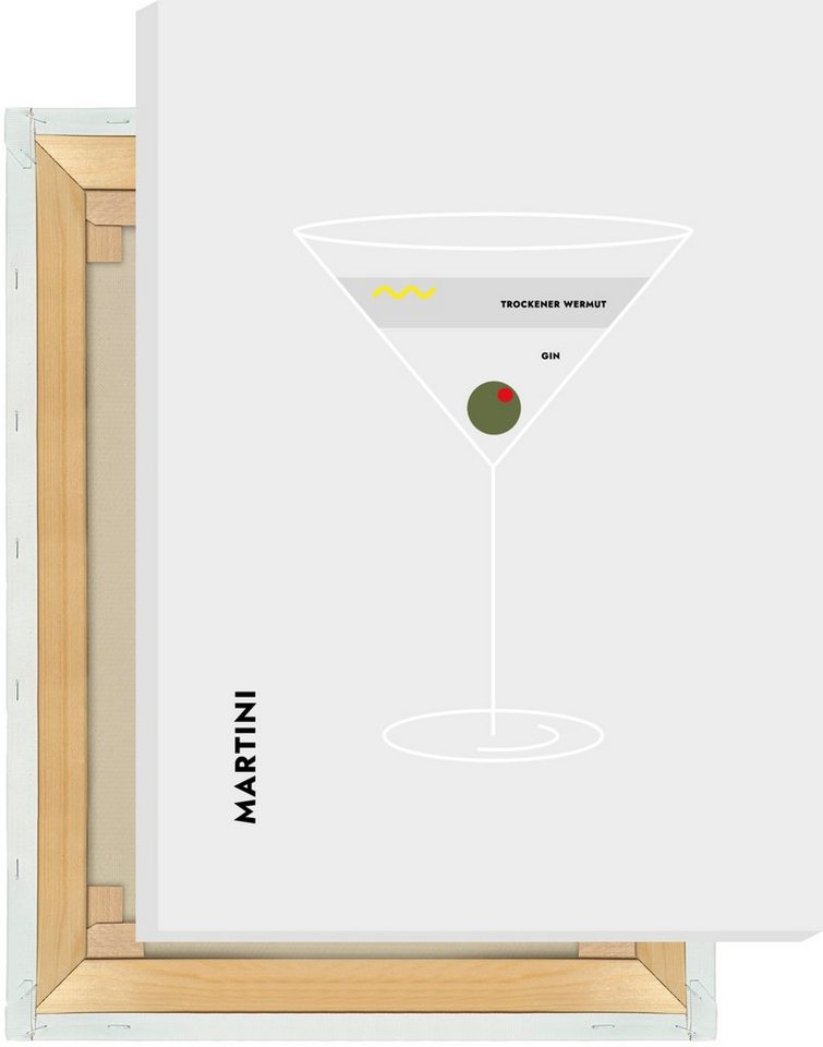 MOTIVISSO Leinwandbild Martini im Glas von MOTIVISSO
