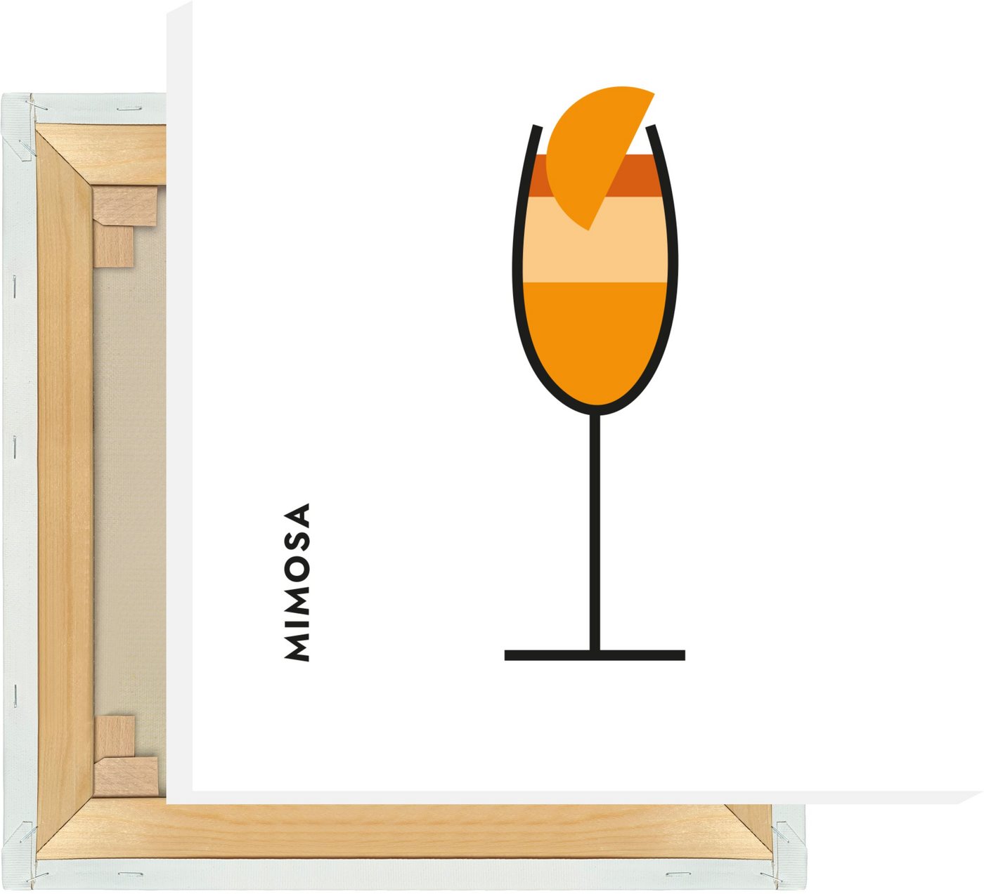 MOTIVISSO Leinwandbild Mimosa im Glas (Bauhaus-Style) von MOTIVISSO