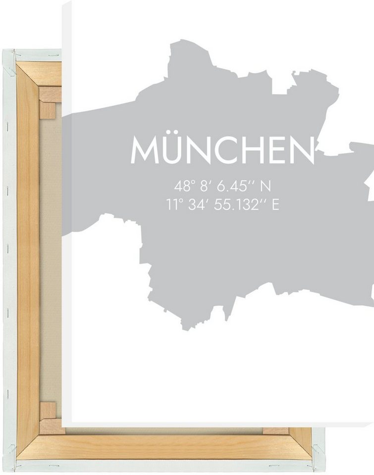 MOTIVISSO Leinwandbild München Koordinaten #5 von MOTIVISSO