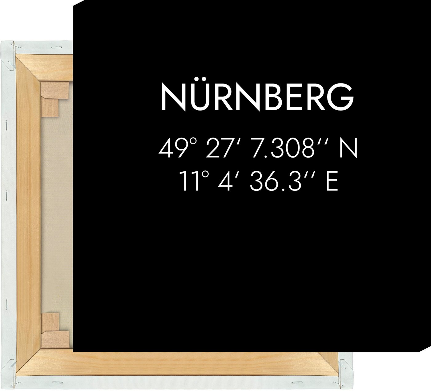 MOTIVISSO Leinwandbild Nürnberg Koordinaten #1 von MOTIVISSO