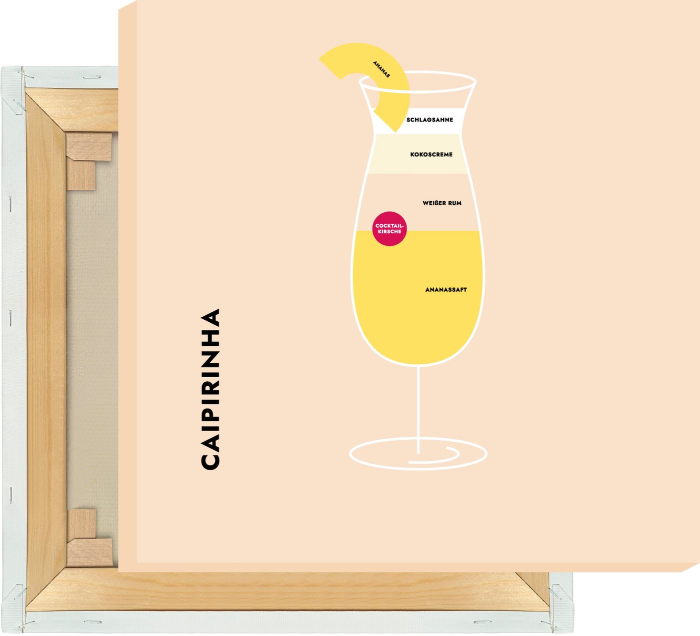 MOTIVISSO Leinwandbild Pina Colada im Glas von MOTIVISSO